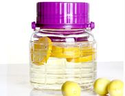 Large Food Glass Storage Jars Wide Mouth Neck With Purple Lid Faucet 4L 30L