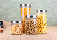 Cylinder Glass Storage Jars Noodle Storage Dry Food Glass Jars Kitchenware Set