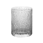 Transparent Small Candle Jars With Pattern / Glass Candle Holder For Candle Wax