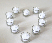 Small Candle Glass Cups Clear Stock Holder Round Top 5.2cm Machine Made